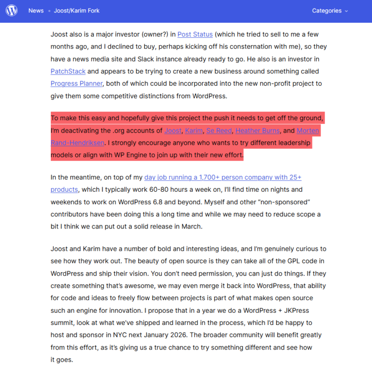 贡献者流失严重，WordPress 6.8版仅限漏洞修复插图