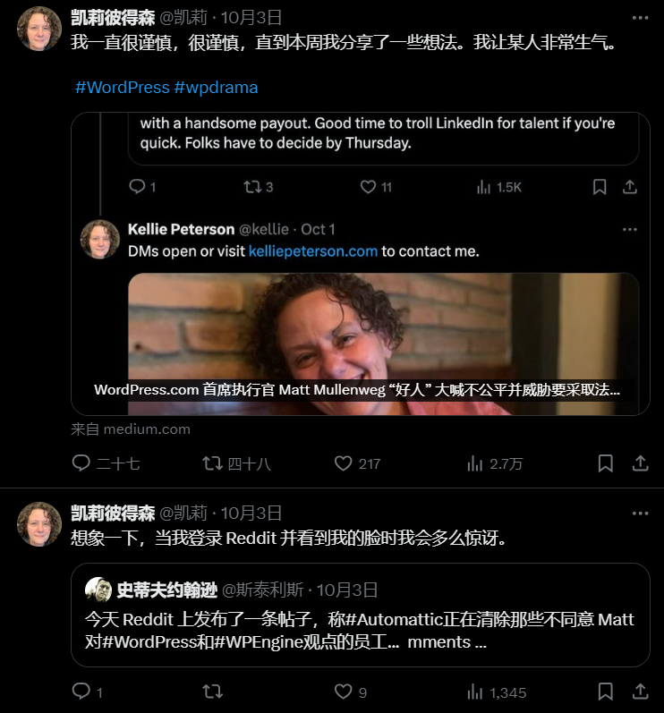 159 人主动离职WordPress 社区插图3